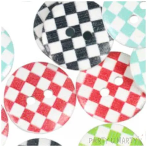 guziki dekoracyjne w szachownice mix kolor arpex