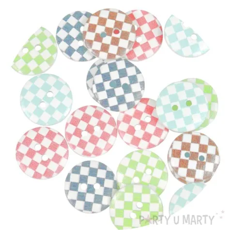 guziki dekoracyjne w szachownice mix kolor arpex