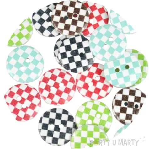 guziki dekoracyjne w szachownice mix kolor arpex