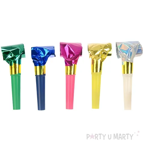 gwizdek zwijany mix holo partydeco 20 szt