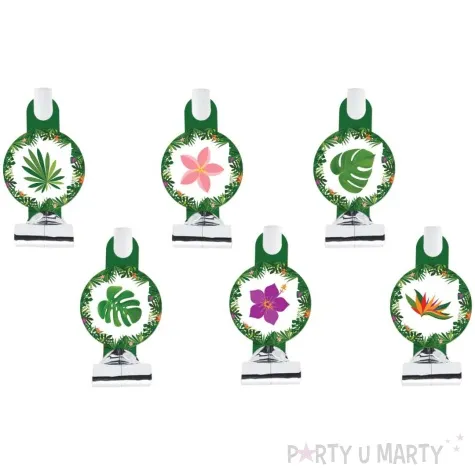 gwizdki hawaii party congee 6 szt