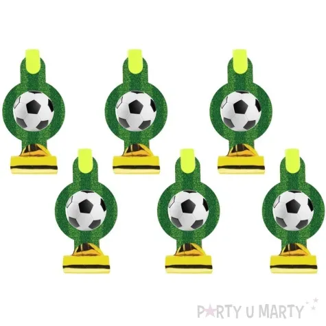 gwizdki papierowe pilka nozna zloty congee 6 szt