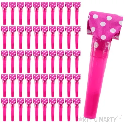 gwizdki zwijane groszki magenta godan 100 szt