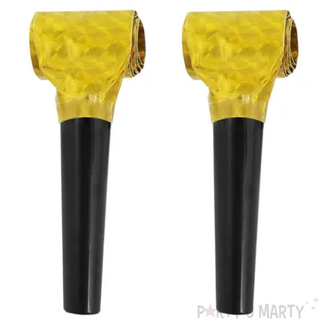 gwizdki zwijane holograficzne czarny ustnik zloty godan 100 szt