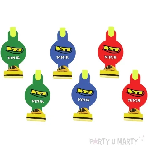 gwizdki zwijane ninja zloty congee 6 szt