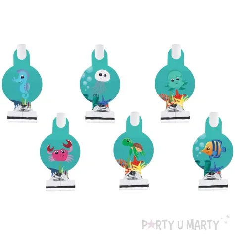 gwizdki zwijane podwodny swiat rybki congee 6 szt