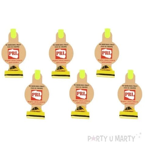 gwizdki zwijane prl zloty congee 6 szt