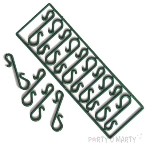 haczyki do ozdob classic zielone aliga 60 szt