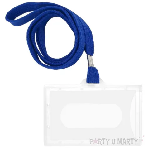 holder na karty magnetyczne smycz niebieski d rect 92 x 59 mm