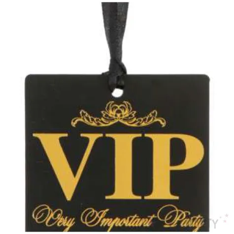 identyfikator party vip very important party santex 10 x 7 cm 10 szt