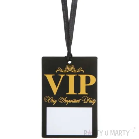 identyfikator party vip very important party santex 10 x 7 cm 10 szt
