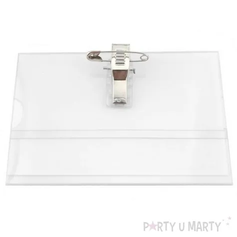 identyfikator z klipsem