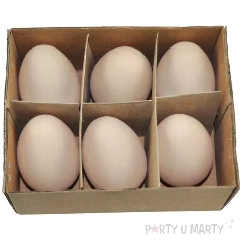 jajka kurze dekoracyjne bezowe aliga 6 szt