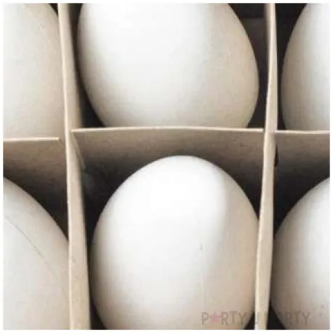 jajka kurze dekoracyjne biale aliga 6 szt