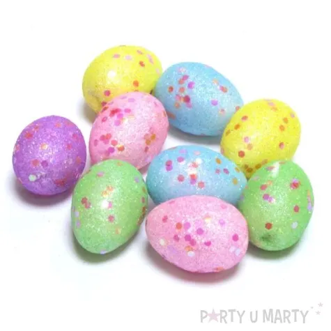 jajka styropianowe brokatowe pisanki w kropki mix arpex 4 cm 9 szt