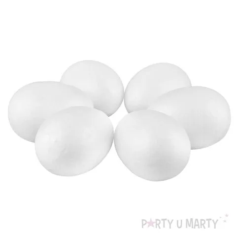jajka styropianowe gladkie bialy arpex 7 cm 6 szt
