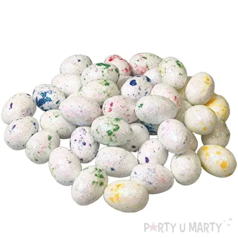 jajka styropianowe nakrapiane brokatowe mix aliga 2 5 cm 40 szt