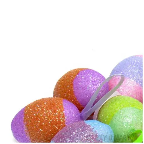 jajka zawieszki brokatowe pisanki pasek arpex 4 cm 12 szt