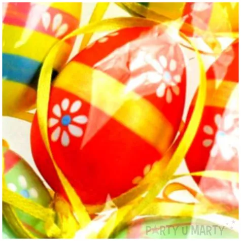 jajka zawieszki recznie malowane w paski mix aliga 6 cm 6 szt
