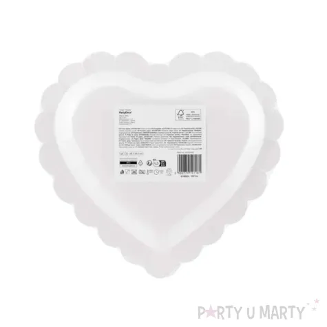 jednorazowe naczynia dekoracje stolu na urodziny walentynki talerzyki papierowe serca 26 cm x6
