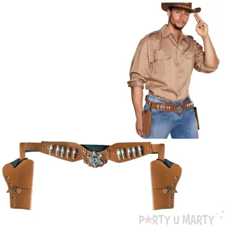 kabura podwojna z paskiem brazowa boland