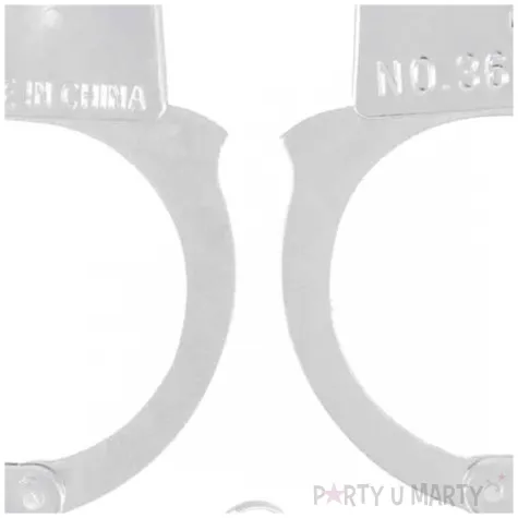 kajdanki party policyjne srebrny partypal