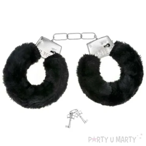 kajdanki party sexy futerko czarny partypal