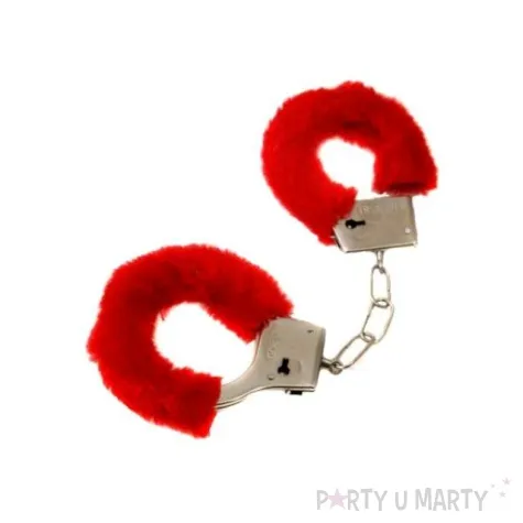 kajdanki party sexy futerko czerwone kemis