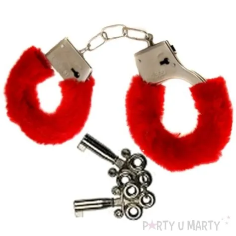 kajdanki party sexy futerko czerwone kemis