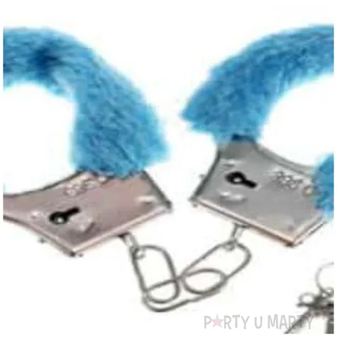 kajdanki party sexy futerko niebieskie jasne kemis