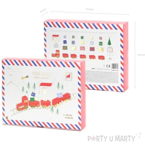 kalendarz adwentowy diy pociag partydeco 1 kpl