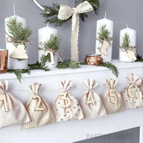 kalendarz adwentowy diy woreczki partydeco