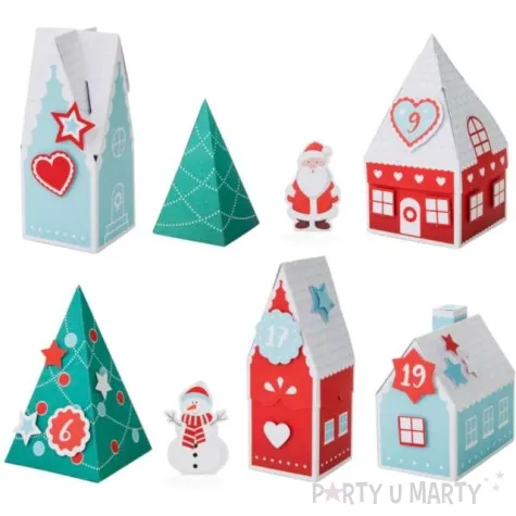 kalendarz adwentowy diy zimowe domki partypal 1 kompl