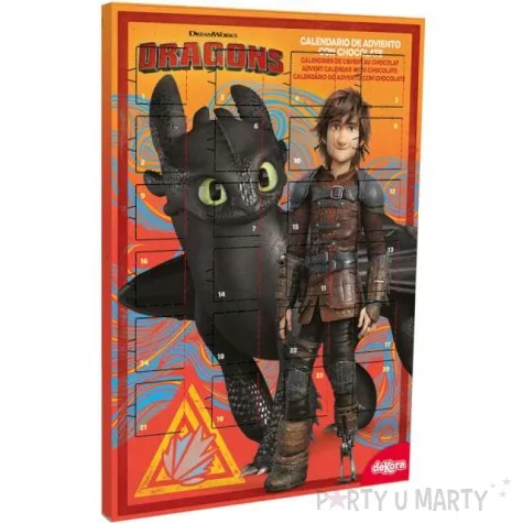 kalendarz adwentowy jak wytresowac smoka z czekoladkami czerwony dekora