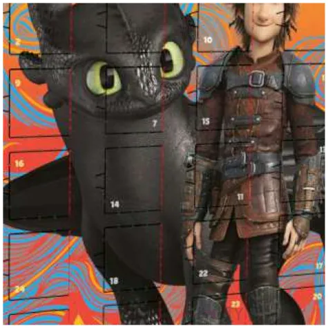 kalendarz adwentowy jak wytresowac smoka z czekoladkami czerwony dekora