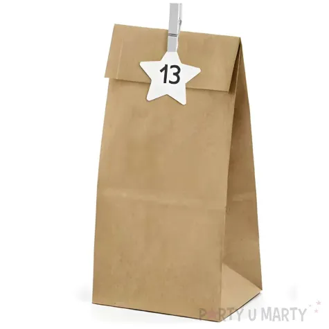 kalendarz adwentowy torebki kraftowe prezent na boze narodzenie dekoracja na swieta 24 szt