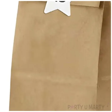 kalendarz adwentowy torebki kraftowe prezent na boze narodzenie dekoracja na swieta 24 szt