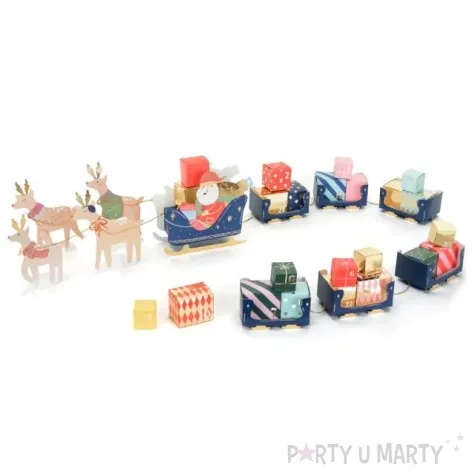 kalendarz adwentowy zaprzeg mikolaja prezenty mix partydeco