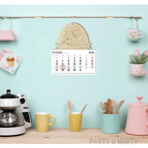 kalendarz dzien babci i dziadka hortensja 28x32 cm