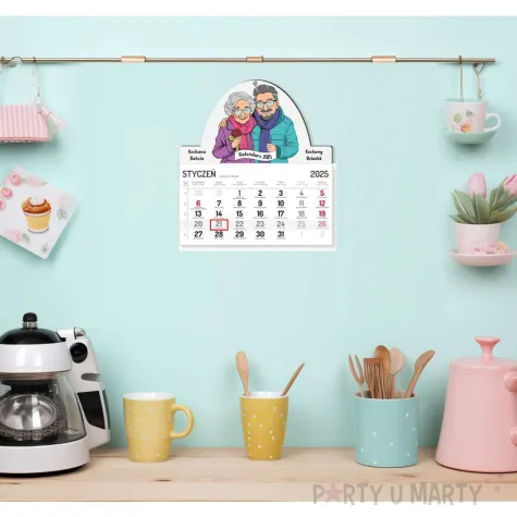 kalendarz dzien babci i dziadka kolorowa hortensja 28x30 5 cm