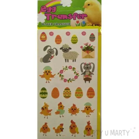 kalkomania wodna wielkanocne pisanki z owieczka brewis