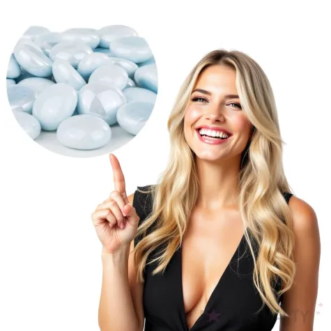 kamienie dekoracyjne plaskie bialo blekitne czakos 40 szt