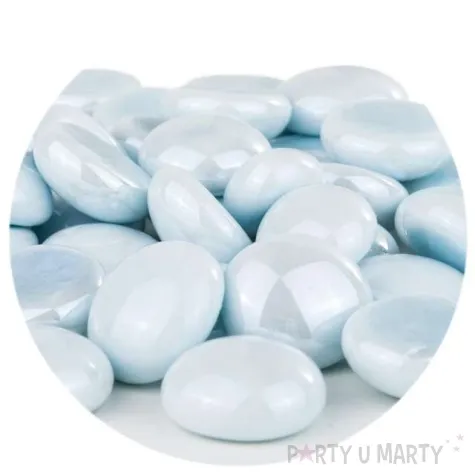 kamienie dekoracyjne plaskie bialo blekitne czakos 40 szt