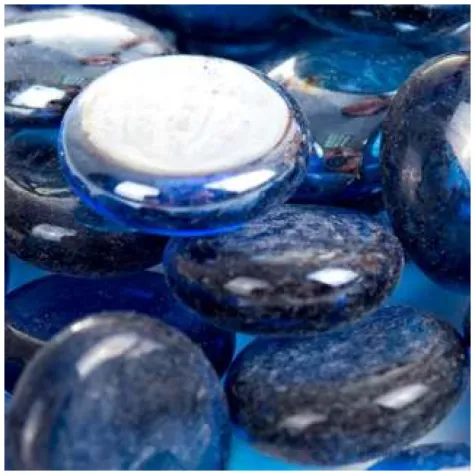 kamienie dekoracyjne plaskie granatowe czakos 40 szt