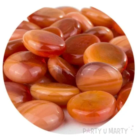 kamienie dekoracyjne plaskie miedziane czakos 40 szt