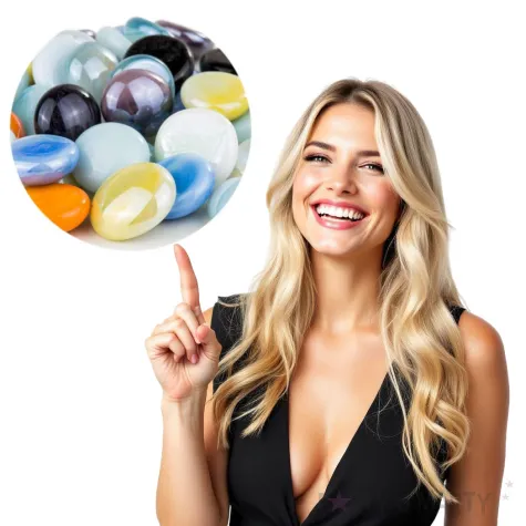 kamienie dekoracyjne plaskie mix czakos 40 szt