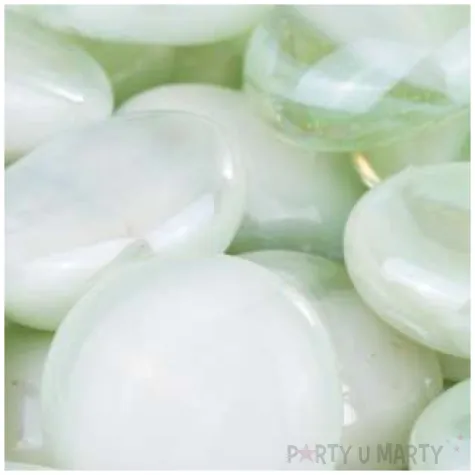 kamienie dekoracyjne plaskie przezroczysto mietowe czakos 40 szt