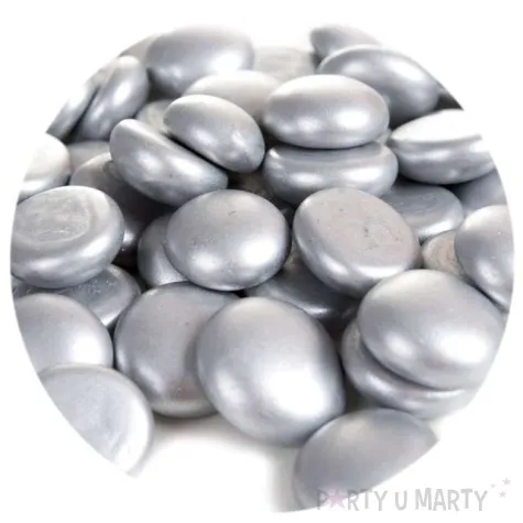 kamienie dekoracyjne plaskie srebrne czakos 40 szt