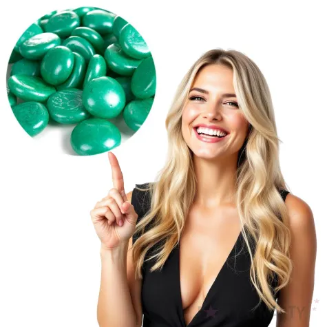 kamienie dekoracyjne plaskie zielone czakos 40 szt