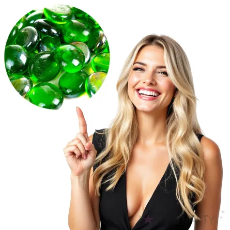 kamienie dekoracyjne plaskie zielone metaliczne czakos 40 szt